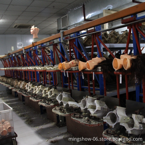 Long hair Training Head 80%Real Human Hair Manikin Head in stock